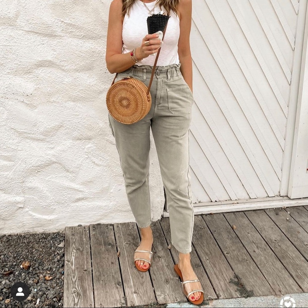 Paper bag waist pants